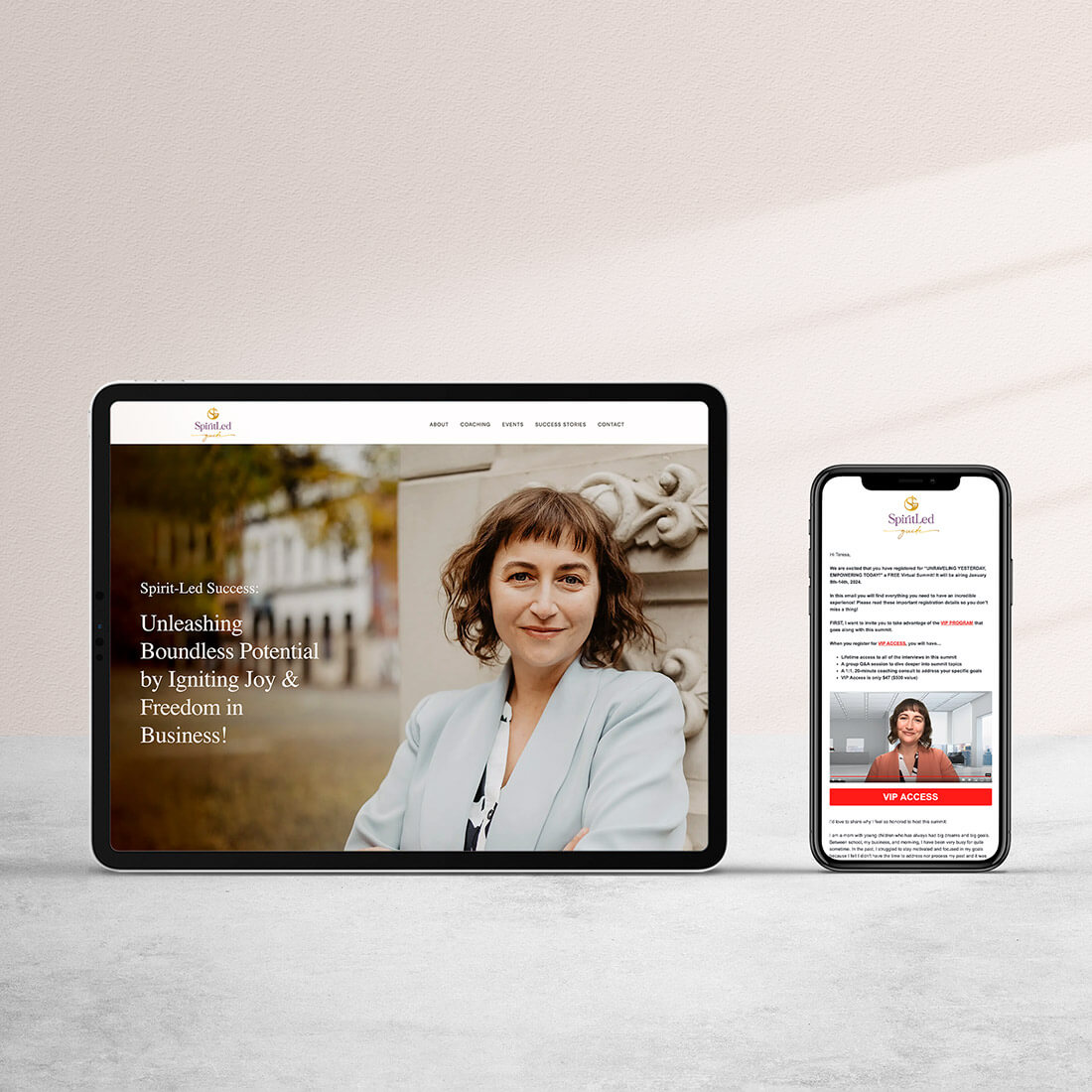 Spiritled Guide Website and Email