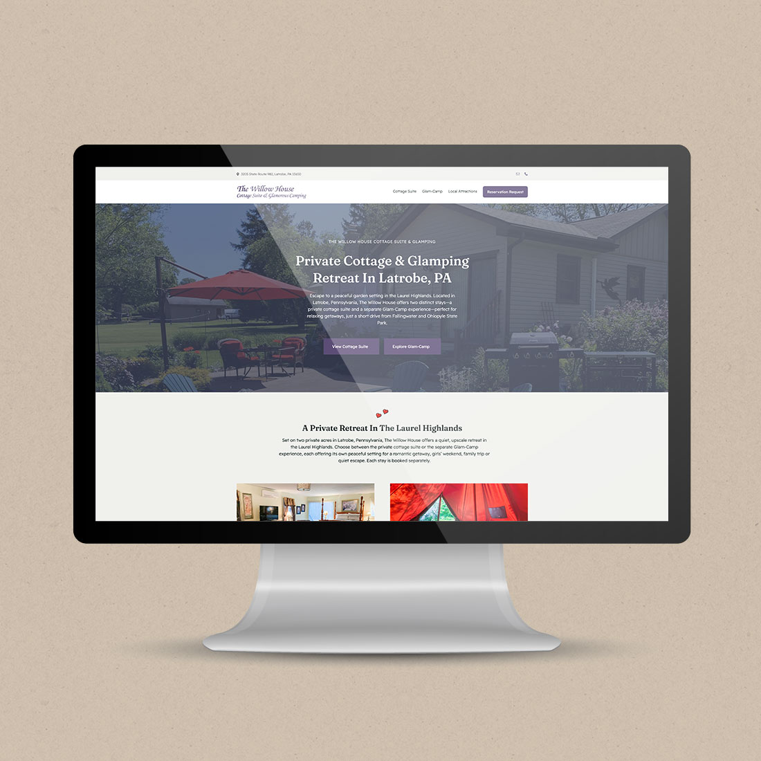 The Willow House Cottage Suite & Glamorous Camping Website